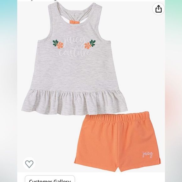 Juicy couture tank top with shorts set